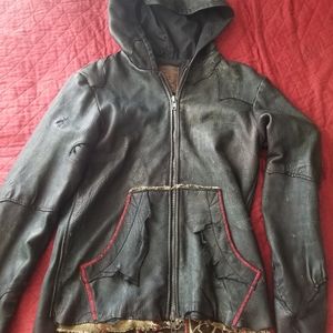Junker Designs Leather Hoodie
